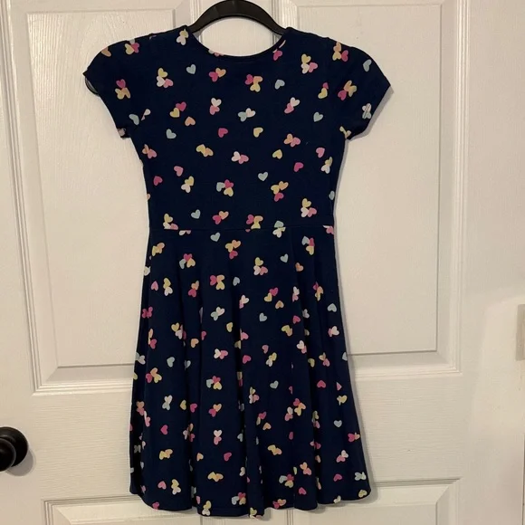 Jumping Beans Dress Blue with Colorful Heart Print Kids 8 - Picture 2 of 4